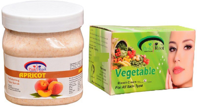 

Pink Root Vegetable Bleach 250gm, Sandal & Turmeric Mask 500ml(Set of 2)