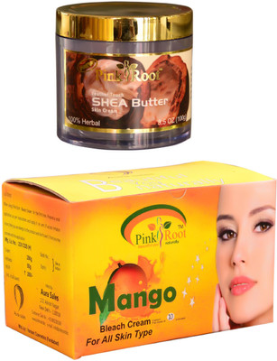 

Pink Root Mango Bleach 250gm, Shea Butter Skin Cream 100gm(Set of 2)