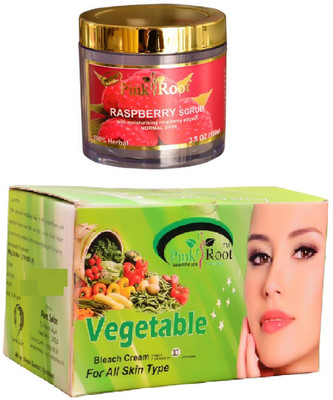 

Pink Root Vegetable Bleach 250gm, Almond Scrub 100gm(Set of 2)