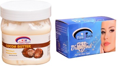 

Pink Root Diamond Bleach 250gm, Cocoa Butter Cream 500ml(Set of 2)