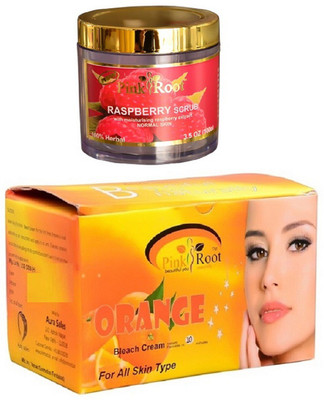 

Pink Root Orange Bleach 250gm, Raspberry Scrub 100gm(Set of 2)