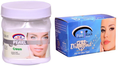 

Pink Root Diamond Bleach 250gm, Pearl Cream 500ml(Set of 2)