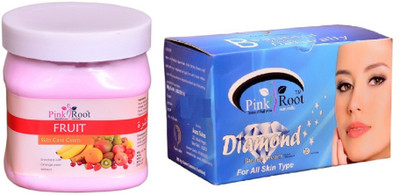 

Pink Root Diamond Bleach 250gm, Fruit Cream 500ml(Set of 2)