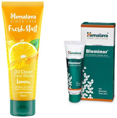 

Himalaya fresh start oil clear lemon face wash, bleminor anti blemish cream(Set of 2)