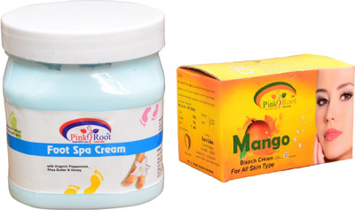 Pink Root Mango Bleach 250gm, Foot Spa Cream 500ml(Set of 2)