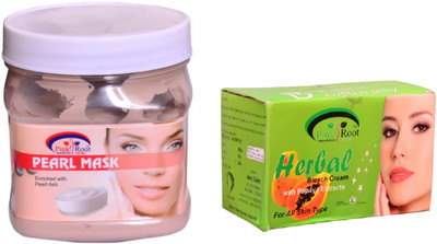 

Pink Root Herbal Bleach 250gm, Pearl Mask 500ml(Set of 2)