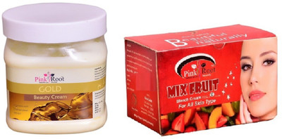 

Pink Root Mix Fruit Bleach 250gm, Gold Cream 500ml(Set of 2)