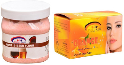 

Pink Root Orange Bleach 250gm, Wine & Beer Scrub 500ml(Set of 2)
