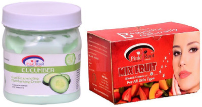 

Pink Root Mix Fruit Bleach 250gm, Cucumber Cream 500ml(Set of 2)