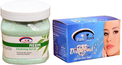 

Pink Root Diamond Bleach 250gm, Neem Scrub 500ml(Set of 2)