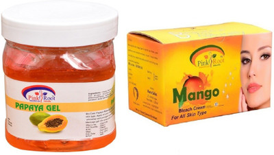 

Pink Root Mango Bleach 250gm, Papaya Gel 500ml(Set of 2)
