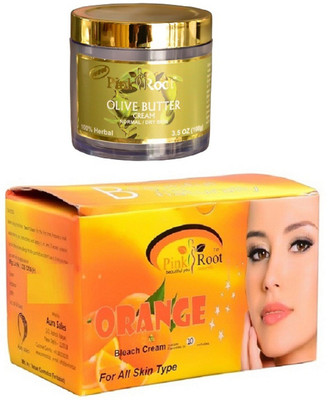 

Pink Root Orange Bleach 250gm, Olive Butter Cream 100gm(Set of 2)