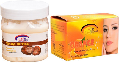 

Pink Root Orange Bleach 250gm, Cocoa Butter Cream 500ml(Set of 2)