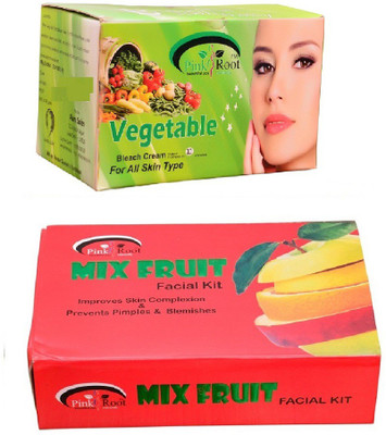 

Pink Root Vegetable Bleach 250gm, Strawberry Scrub 500ml(Set of 2)