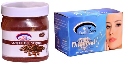 

Pink Root Diamond Bleach 250gm, Coffee Gel Scrub 500ml(Set of 2)