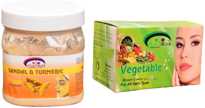 Pink Root Vegetable Bleach 250gm, Gold Cream 500ml(Set of 2)