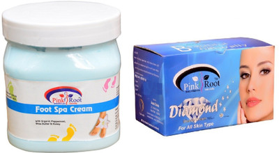 

Pink Root Diamond Bleach 250gm, Foot Spa Cream 500ml(Set of 2)
