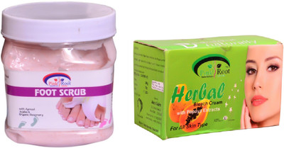 

Pink Root Herbal Bleach 250gm, Foot Scrub 500ml(Set of 2)