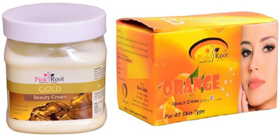 

Pink Root Orange Bleach 250gm, Gold Cream 500ml(Set of 2)