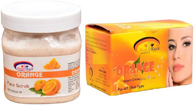 

Pink Root Orange Bleach 250gm, Orange Scrub 500ml(Set of 2)