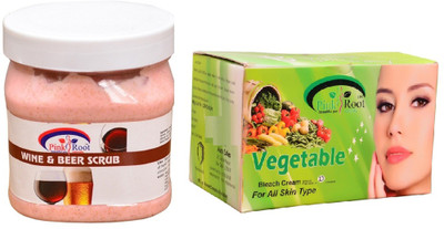 

Pink Root Vegetable Bleach 250gm, Pearl Scrub 500ml(Set of 2)