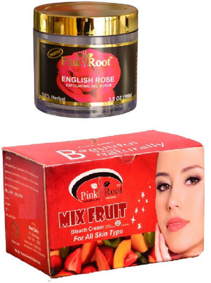

Pink Root Mix Fruit Bleach 250gm, English Rose 100gm(Set of 2)