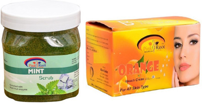 

Pink Root Orange Bleach 250gm, Mint Scrub 500ml(Set of 2)