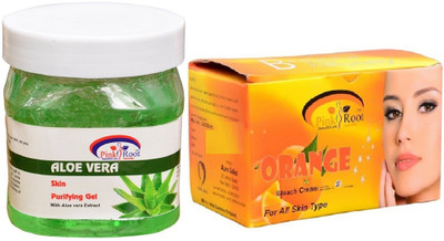 

Pink Root Orange Bleach 250gm, Aloe Vera Gel 500ml(Set of 2)