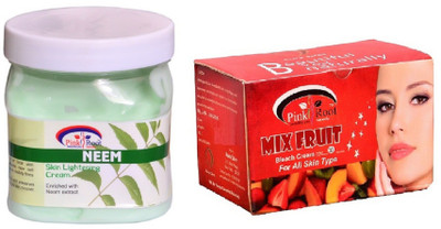 

Pink Root Mix Fruit Bleach 250gm, Neem Cream 500ml(Set of 2)