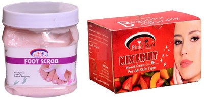 

Pink Root Mix Fruit Bleach 250gm, Foot Scrub 500ml(Set of 2)