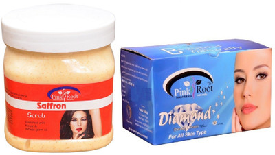 

Pink Root Diamond Bleach 250gm, Saffron Scrub 500ml(Set of 2)