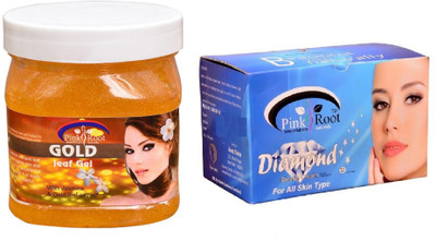 

Pink Root Diamond Bleach 250gm, Gold Leaf Gel 500ml(Set of 2)