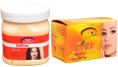 

Pink Root Orange Bleach 250gm, Saffron Scrub 500ml(Set of 2)