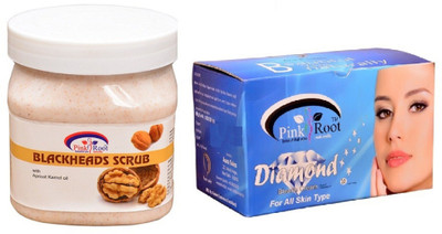 

Pink Root Diamond Bleach 250gm, Bleackheads Scrub 500ml(Set of 2)