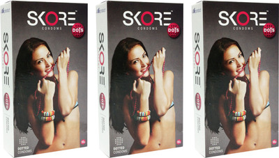 Skore Dots Condom(Set of 3, 30S)