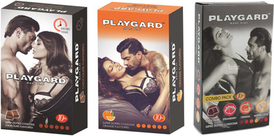 Playgard Chocolate::Orange::ComboPack Condom(Set of 3, 30S)