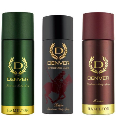 

Denver Hamilton, RIDER & Honour Deodorant Spray - For Men(495 ml, Pack of 3)