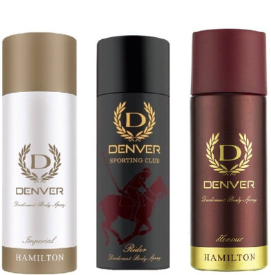 

Denver Imperial, RIDER & Honour Deodorant Spray - For Men(495 ml, Pack of 3)