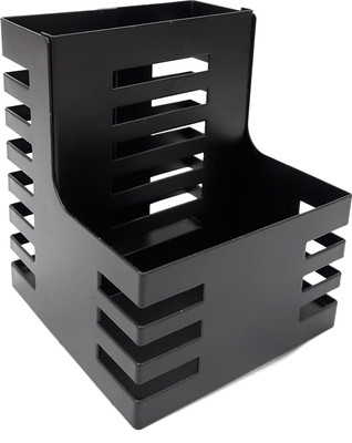 

Joyful 2 Compartments Stainless Steel Pen Stand and Business Card Holder - Size 5 inch(Black)