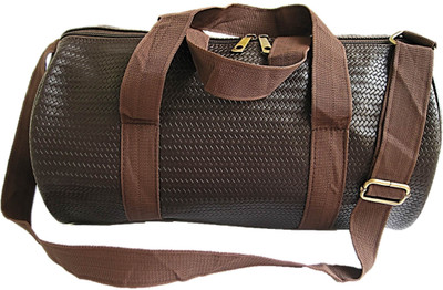 

Muccasacra Limited Edition Woven Trendy Weekender Duffel Gym Bag with 3 compartments (Coffee) Gym Bag(Brown)