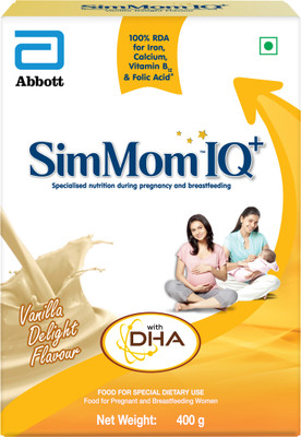 

SimMom IQ Plus Vanilla Nutrition Drink(400 g, Vanilla Flavored)