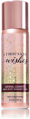 

Bath and Body Works A Thousand Wishes Crystal Confetti Hair & Body Shimmer Spray 2 Oz Spray(56)