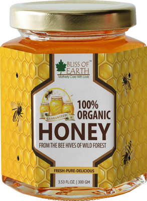 

Bliss of Earth 100% Organic Honey | Fresh, Pure & Delicious Wild Forest Raw Honey | 300GM | Honey As It Should BEE(300 g)