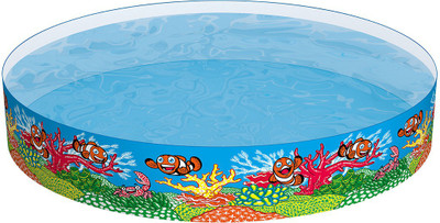 

DealBindaas Bestway Swimming Pool 8 Feet/Foot | 96" Inches | 244* H 46 Cms | For Kids Adult | 1612 Ltr | No Inflatable, Permanent Sidewall | Easy To Store Inflatable Pool(multi)