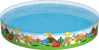 

DealBindaas Bestway Swimming Pool 8 Feet/Foot Dinosaurous Fill 'N Fun Pool | 96" Inches | 244* H 46 Cms | For Kids Adult Family | No Inflatable, Permanent Sidewall | Easy To Store Inflatable Pool(multi)