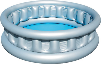 

DealBindaas Bestway Inflatable Space Ship Pool 5 Feet | Age 3-6 Years | Easy-to-Use Drain Valve | Summer Toy | 3 Air Chambers | Indoor Outdoor | 60 H 17 Inches | Sliver Inflatable Pool(multi)