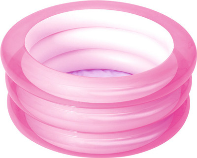 

DealBindaas Bestway Inflatable Kiddie Pool 2.3 Feet | Age 1-3 Years | Easy To Store | Summer Toy | 3 Ring Outer | Indoor Outdoor | 27.5 H 12 Inches | Pink Inflatable Pool(Pink)