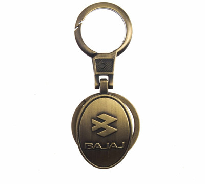 

Universal Aai Premium Quality Bajaj design Metal Locking Keychain - Gold Key Chain