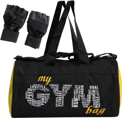 

L'AVENIR MY GYM BAG - BLACK / YELLOW Gym & Fitness Kit