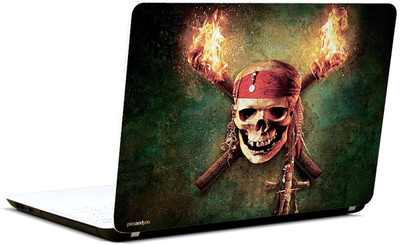 

Pics And You Superhero Themed 007 Fiery Skull Vinyl Laptop Skin (3M/Avery Bubble Free Vinyl, Matte Laminated, 15 x 10 inches)- LSHR007 Vinyl Laptop Decal 15.6
